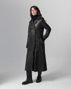 Leather Trench Nero GD26F23039VL