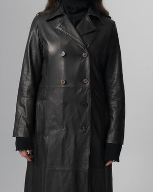 Leather Trench Nero GD26F23039VL