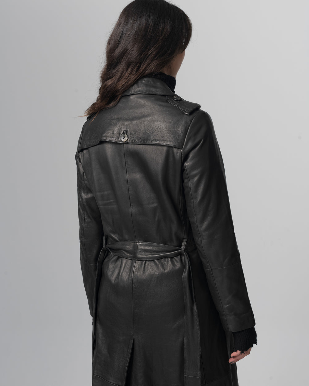 Leather Trench Nero GD26F23039VL