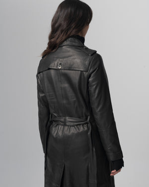 Leather Trench Nero GD26F23039VL