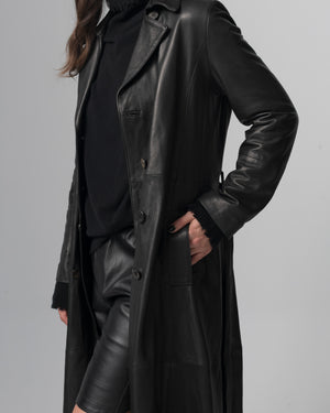 Leather Trench Nero GD26F23039VL