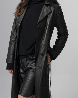 Leather Trench Nero GD26F23039VL