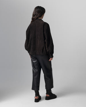 Padded Leather Jacket Moka GD26F26001BCSD