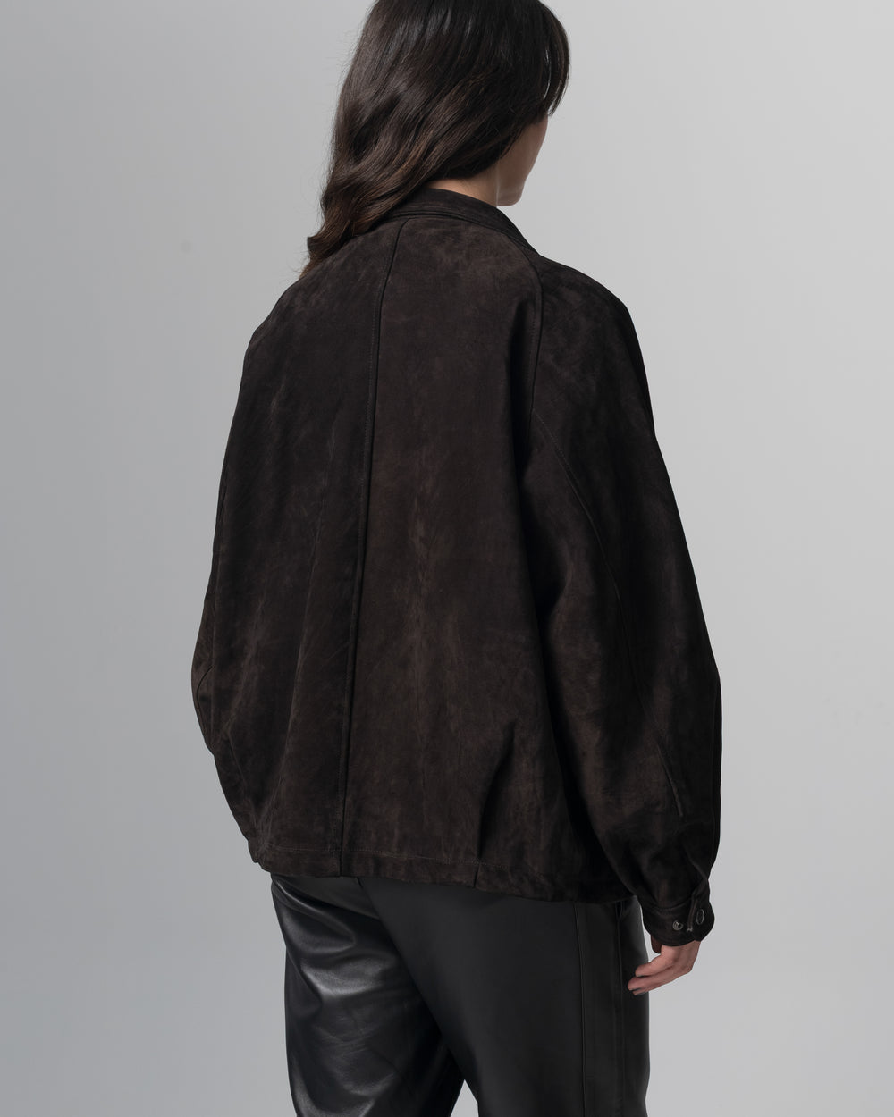 Padded Leather Jacket Moka GD26F26001BCSD