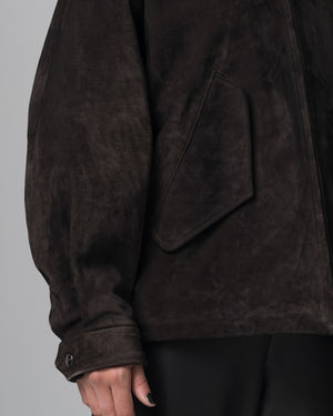 Padded Leather Jacket Moka GD26F26001BCSD