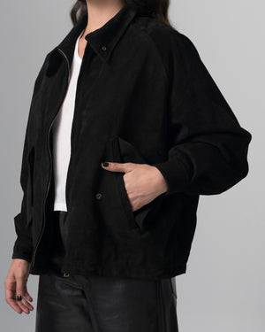 Padded Leather Jacket Nero GD26F26001BCSD