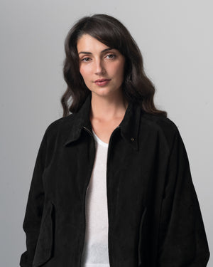 Padded Leather Jacket Nero GD26F26001BCSD