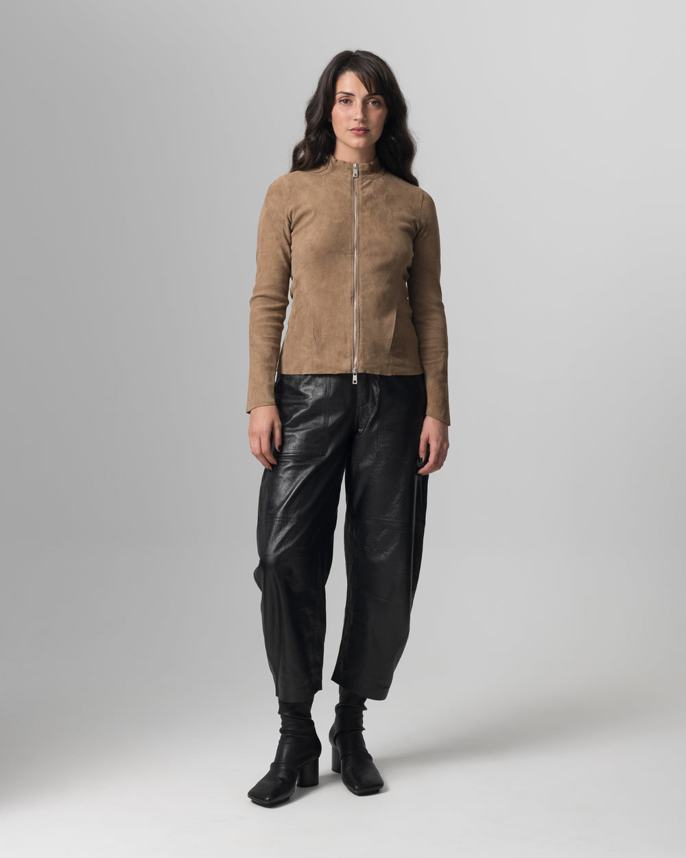 Stretch Leather Jacket Terra GD26S17095MGSD