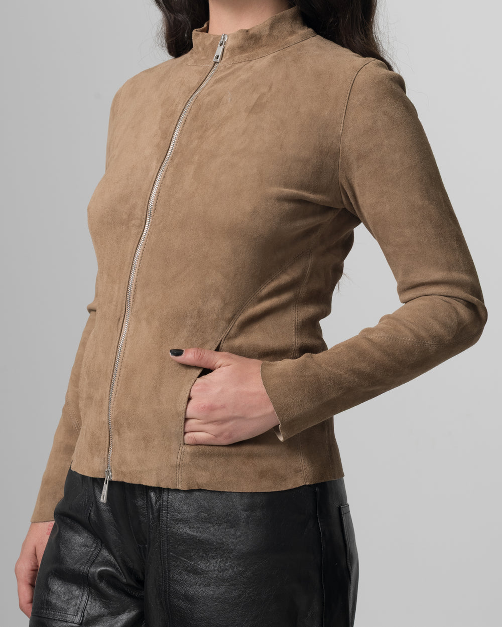 Stretch Leather Jacket Terra GD26S17095MGSD