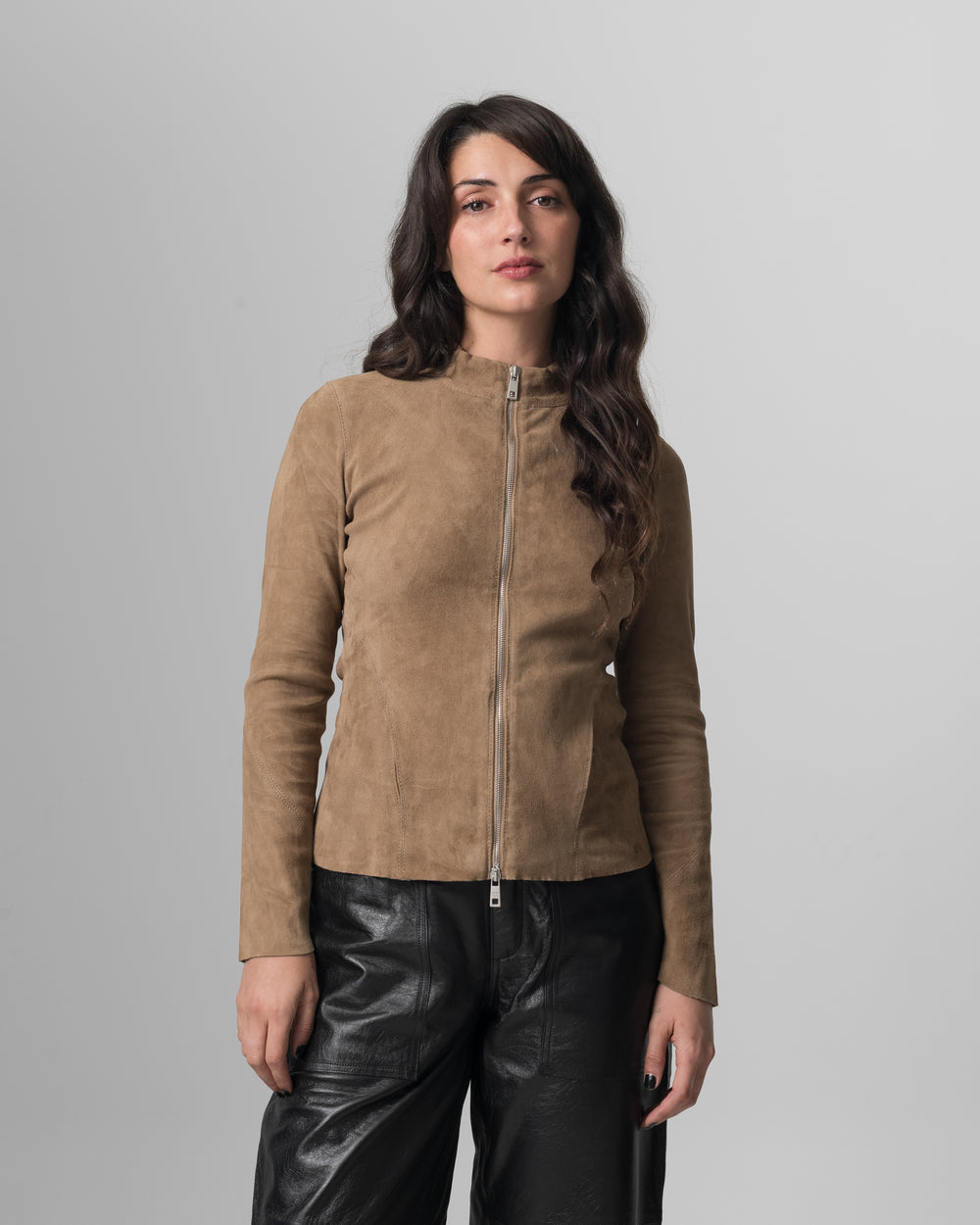 Stretch Leather Jacket Terra GD26S17095MGSD