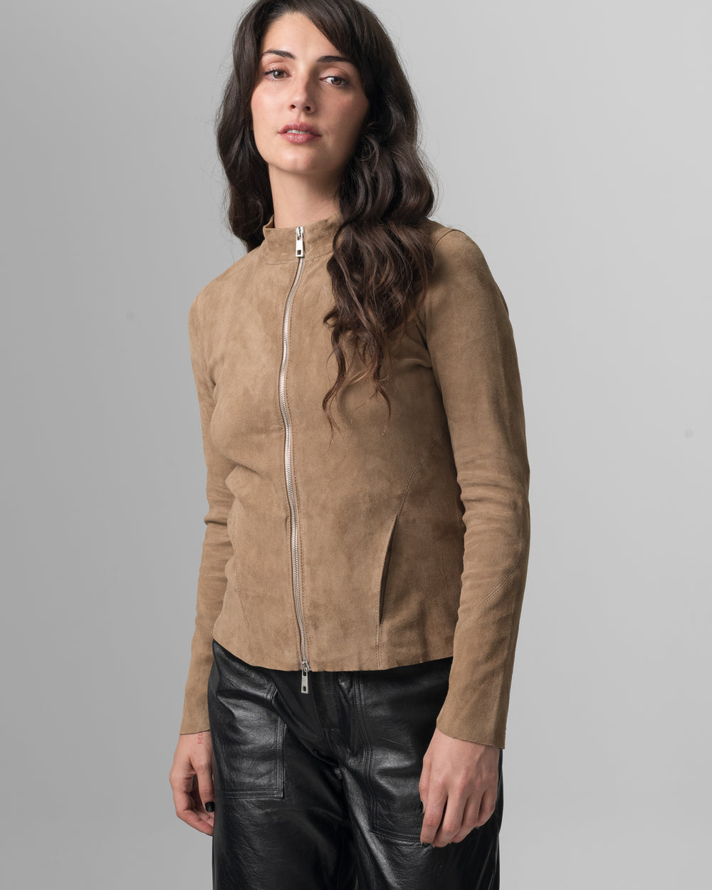 Stretch Leather Jacket Terra GD26S17095MGSD