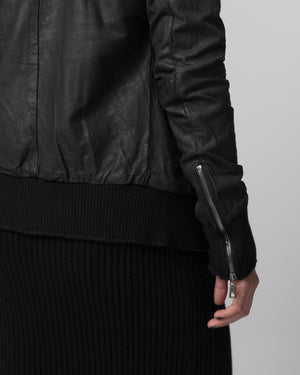 Leather Jacket Nero GD26S21098BISVBRUSH