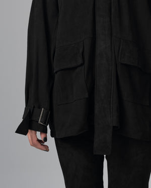 Leather Jacket Nero GD26S23096CMSO
