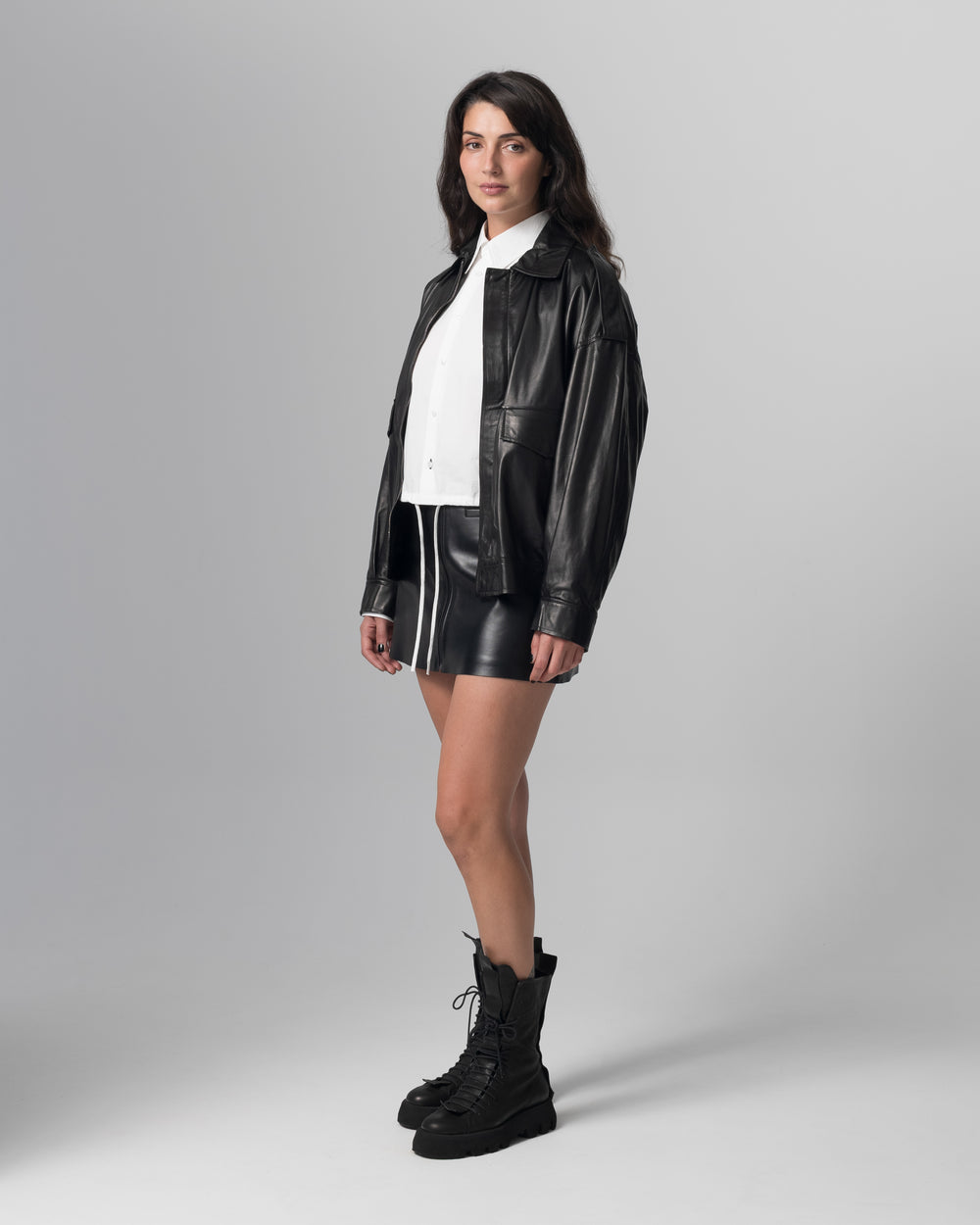 Leather Jacket Nero GD26S27094NATU