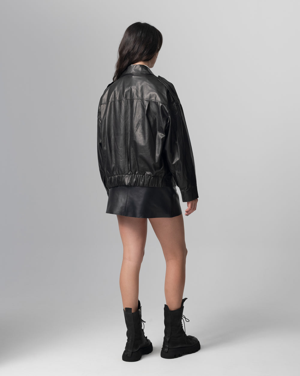 Leather Jacket Nero GD26S27094NATU