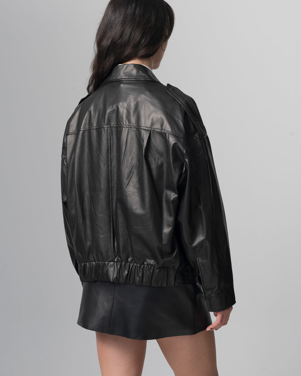 Leather Jacket Nero GD26S27094NATU