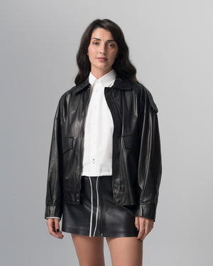Leather Jacket Nero GD26S27094NATU