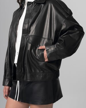 Leather Jacket Nero GD26S27094NATU