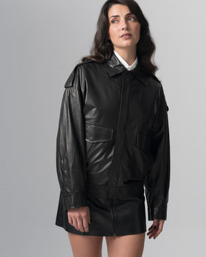Leather Jacket Nero GD26S27094NATU