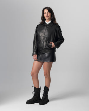 Leather Jacket Nero GD26S27094NATU
