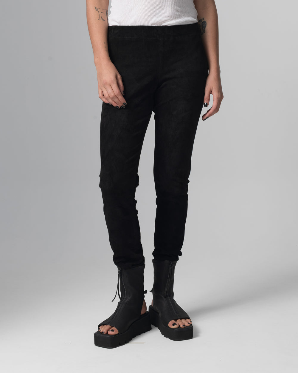 Stretch Leather Pants Nero GD26S29006MGSD