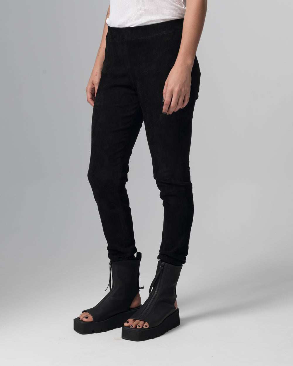 Stretch Leather Pants Nero GD26S29006MGSD