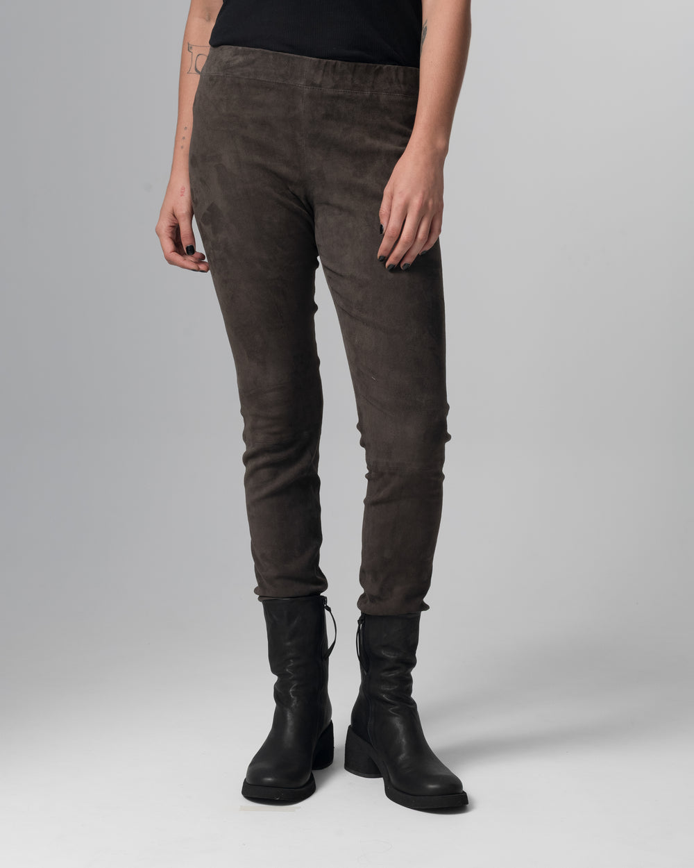 Stretch Leather Pants Slate GD26S29006MGSD
