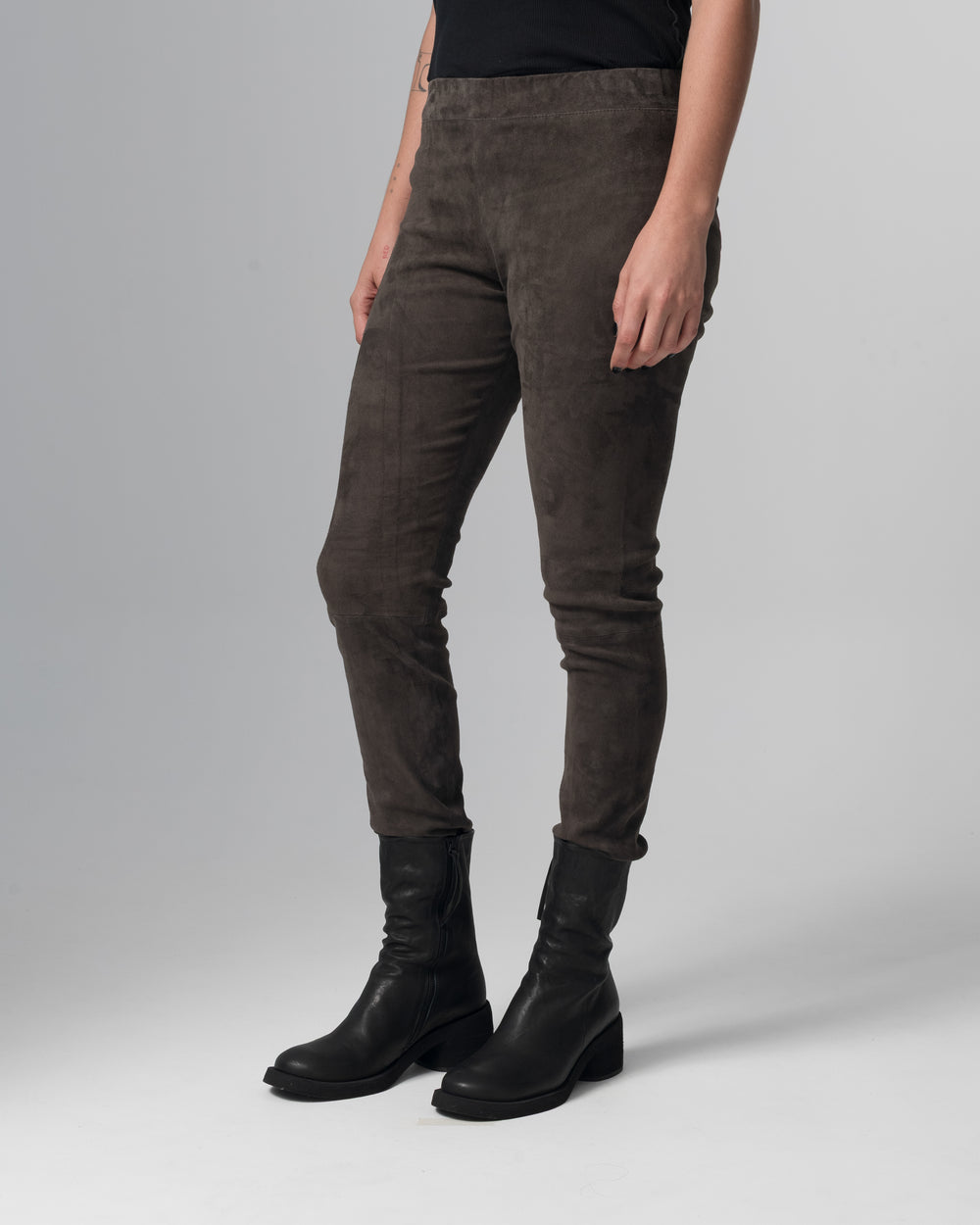 Stretch Leather Pants Slate GD26S29006MGSD