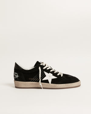 Men's Ball Star in Black Suede w/ White Leather Star