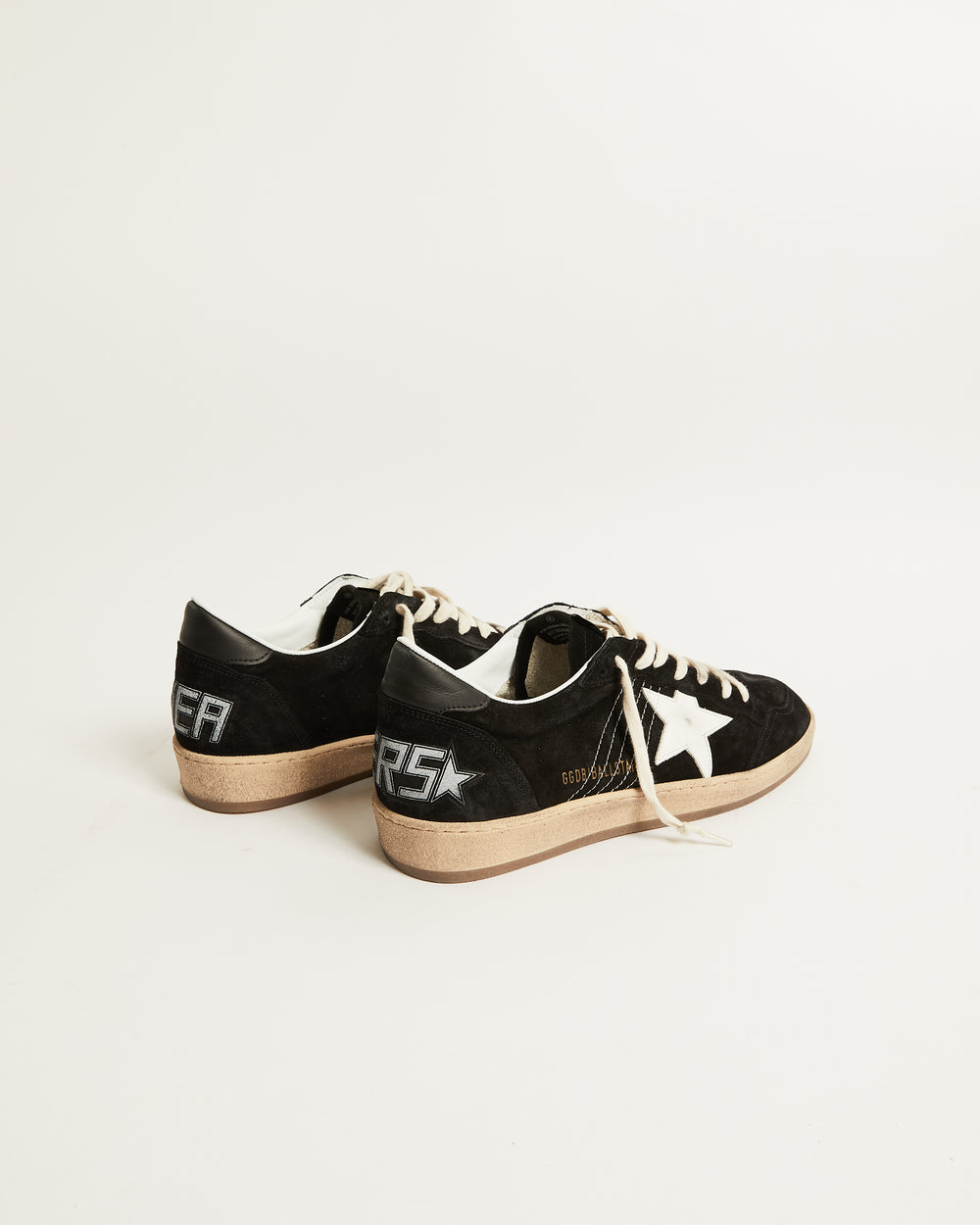 Suede Black And White Golden Goose Sneakers Black Suede Golden