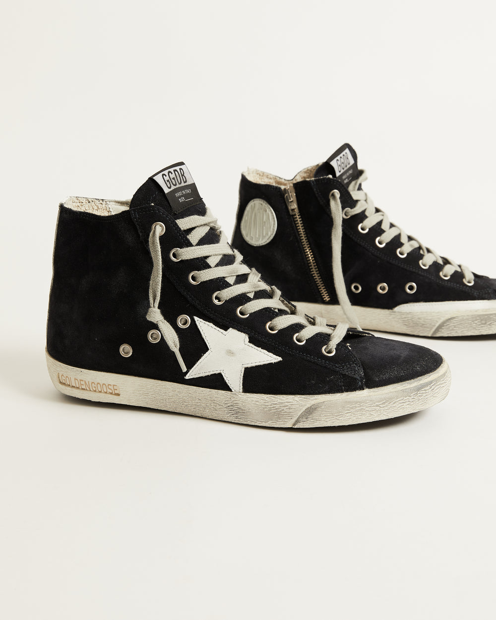 Men's Francy in Night Blue Leather w/ Leather White Star and Heel Tab