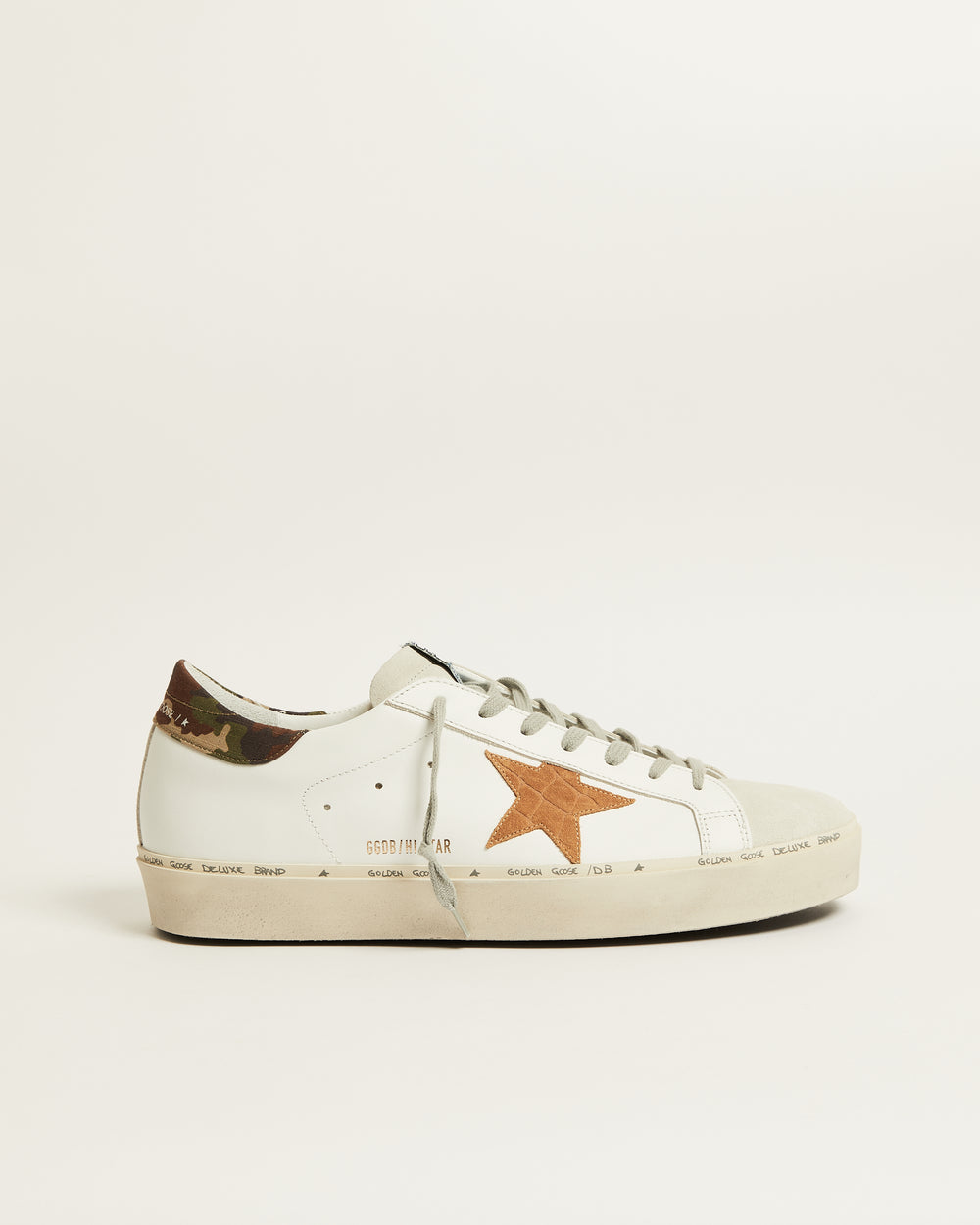 Men's Hi Star in Suede Toe w/ Printed Suede Brown Star and Camo Heel Tab