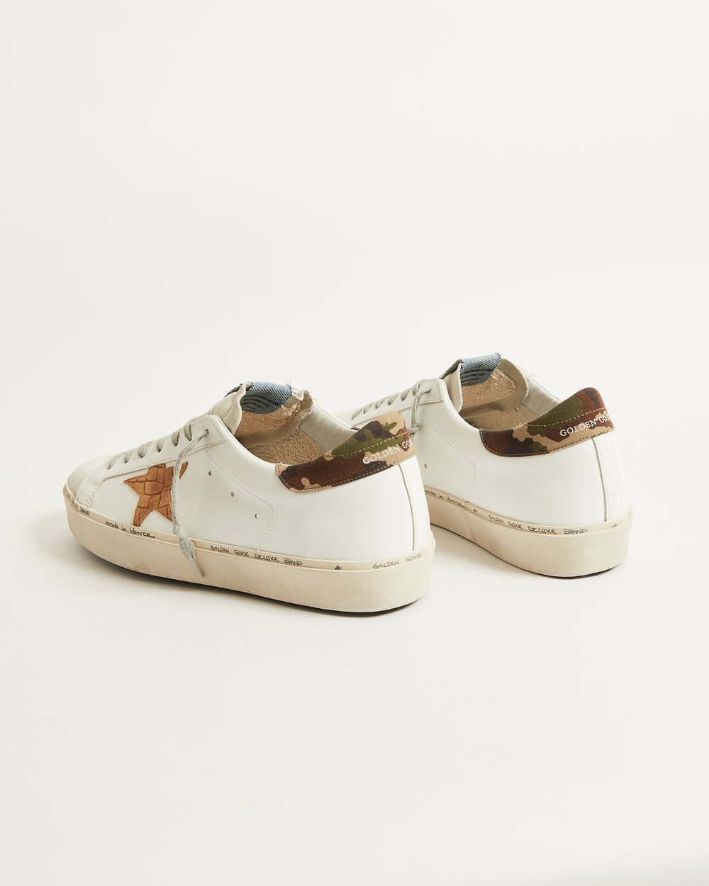 Men's Hi Star in Suede Toe w/ Printed Suede Brown Star and Camo Heel Tab