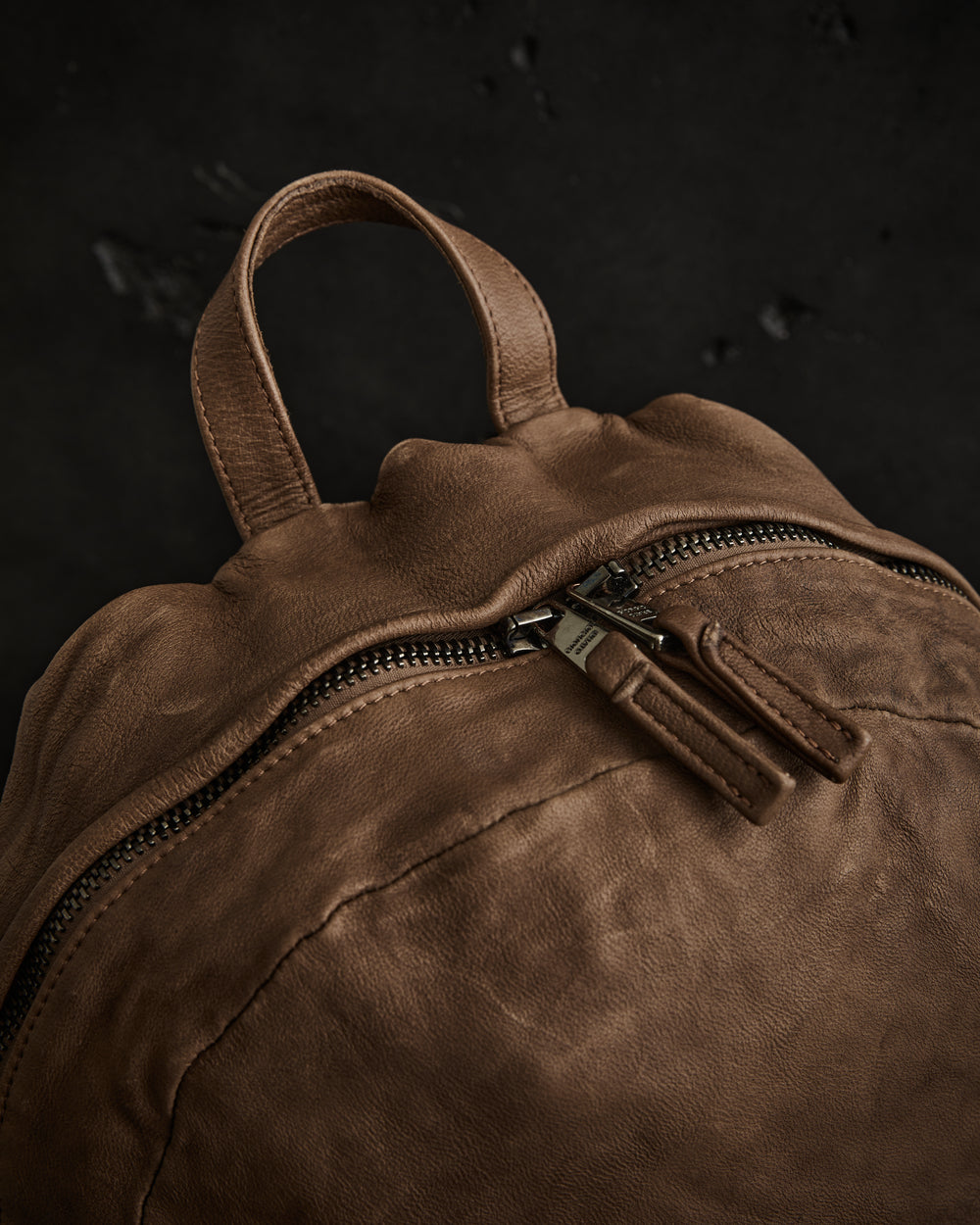 Backpack Brushed Leather Taupe