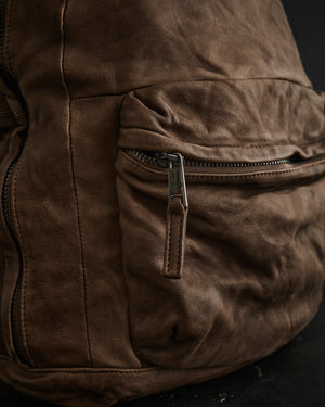 Backpack Brushed Leather Taupe