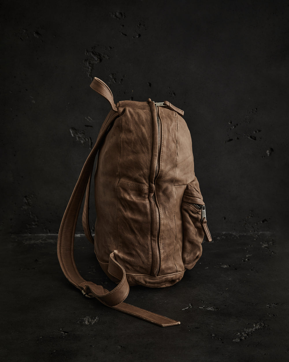 Backpack Brushed Leather Taupe