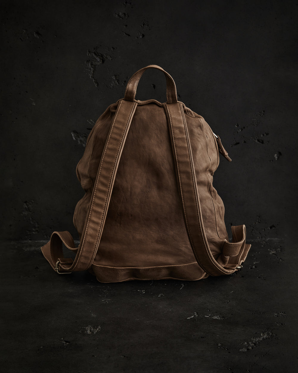 Backpack Brushed Leather Taupe