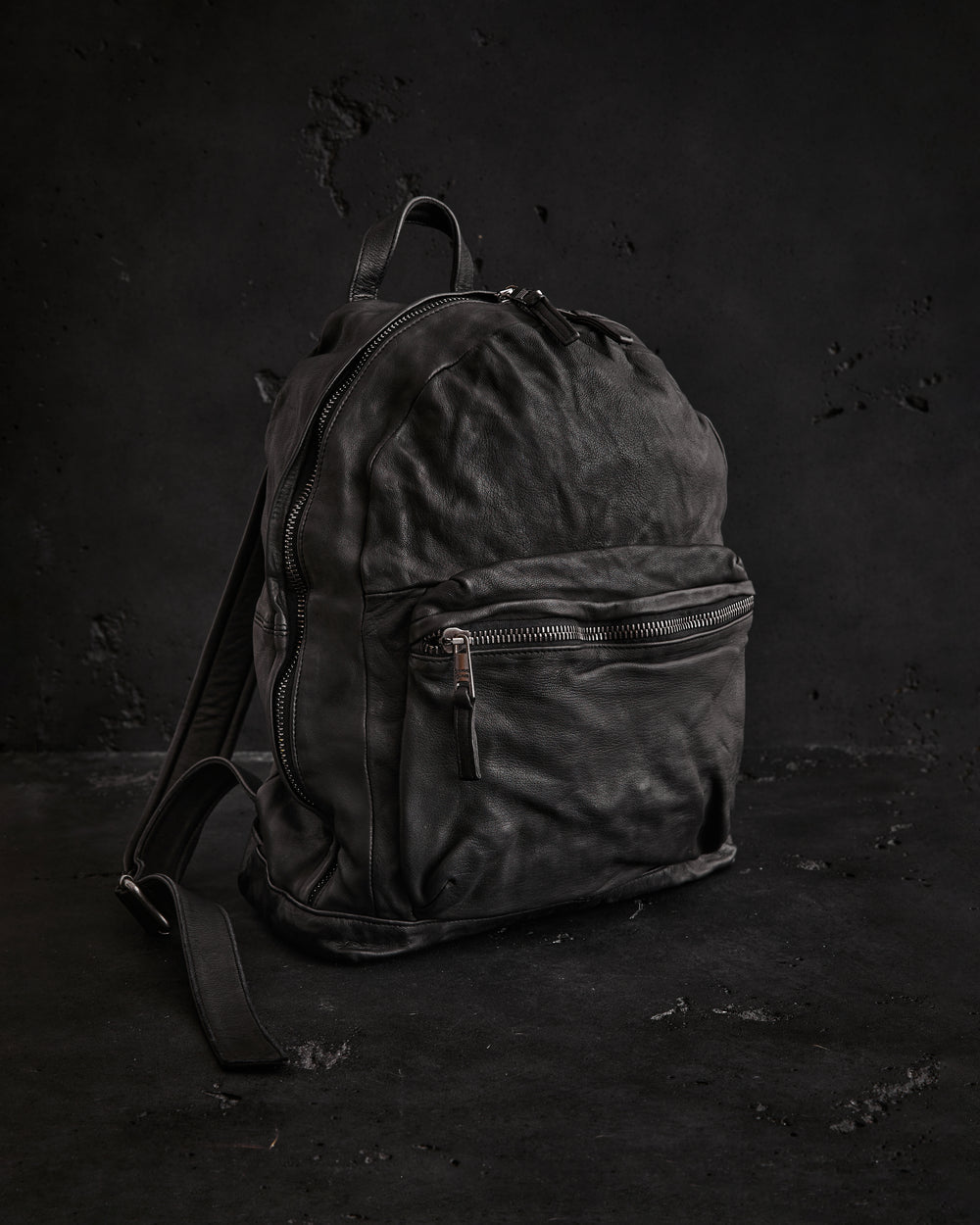 Leather Backpack Nero