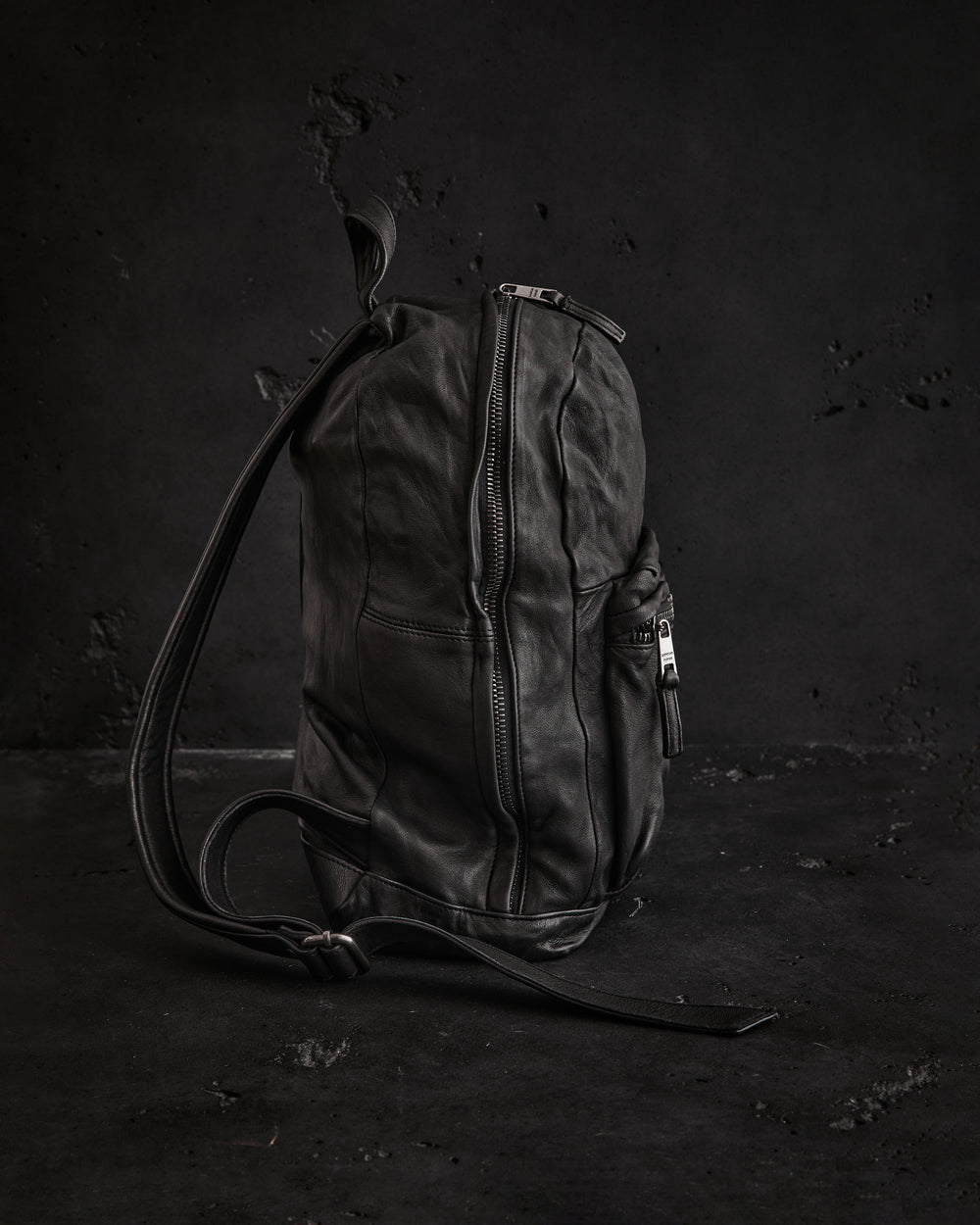 Leather Backpack Nero