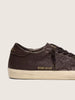 Women's Women's Super Star in Dark Brown Leather w/ Tone-on-tone Leather Star