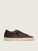 Women's Women's Super Star in Dark Brown Leather w/ Tone-on-tone Leather Star