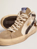 Men's Slide w/ Leopard Print Pony Skin Star and Black Flash