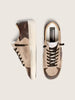 Men’s Stardan in Beige Suede w/ Brown Star and Inserts