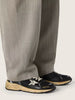 Men’s Dad-Star in Black and Silver Nesh and Nappa w/ Ice-gray Star