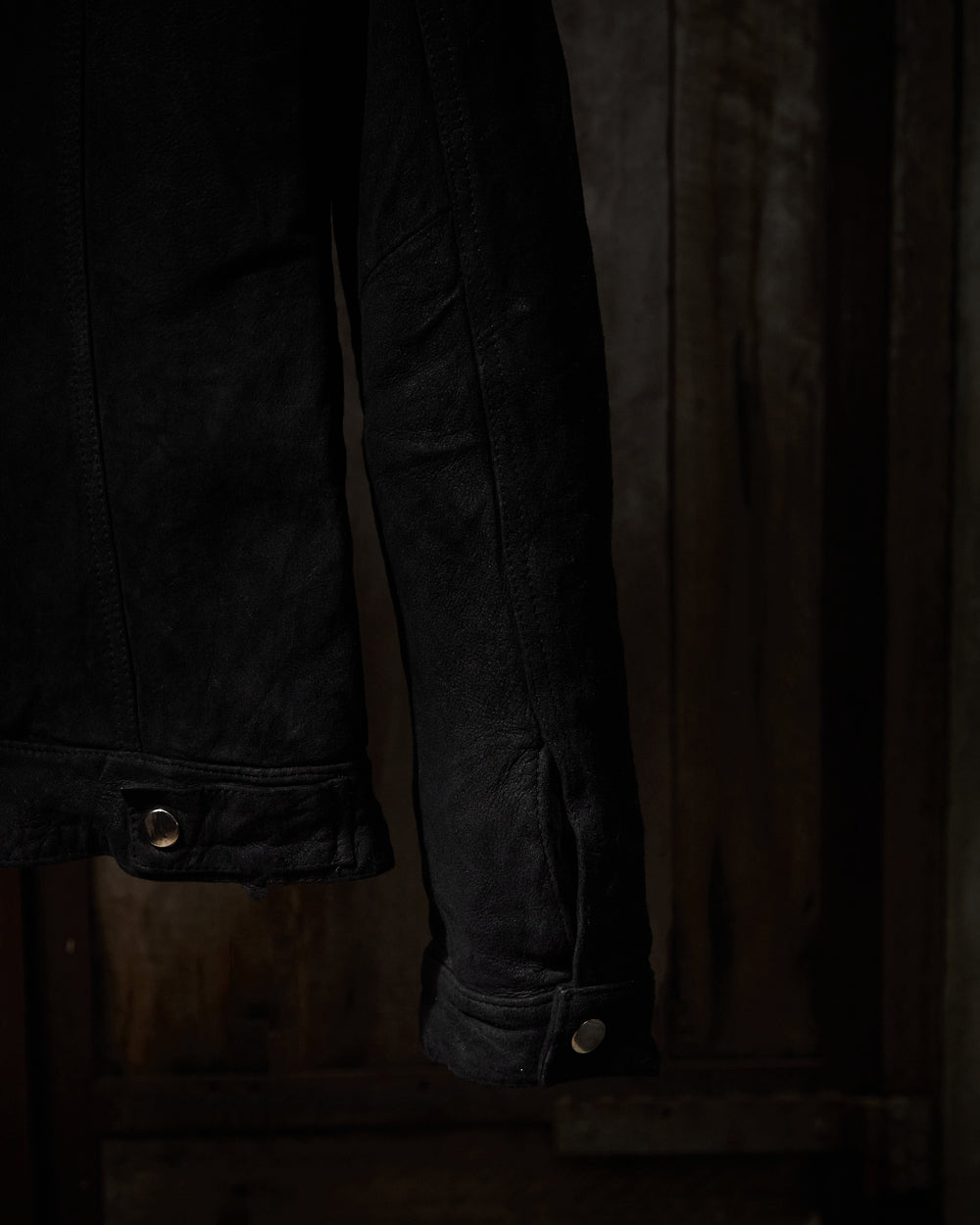 Leather Denim Jacket Nero GU24F18097VREV