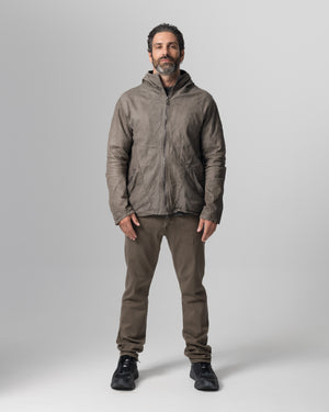 Hooded Leather Jacket Aneto GU26S10090VBRUSH