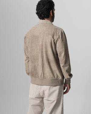 Leather Jacket Dirty Grey GU26S24098CMAK