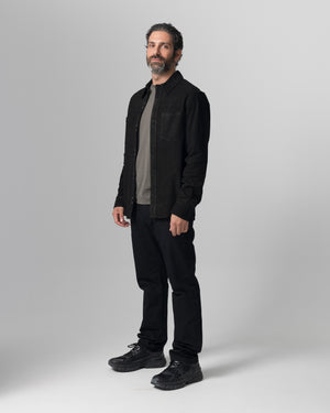 Leather Shirt Jacket Nero GU26S9812VREV