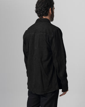 Leather Shirt Jacket Nero GU26S9812VREV