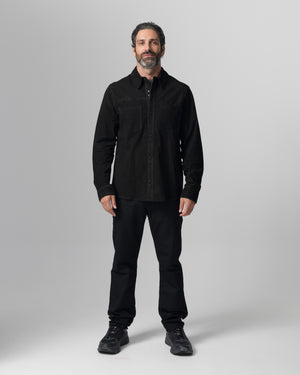 Leather Shirt Jacket Nero GU26S9812VREV
